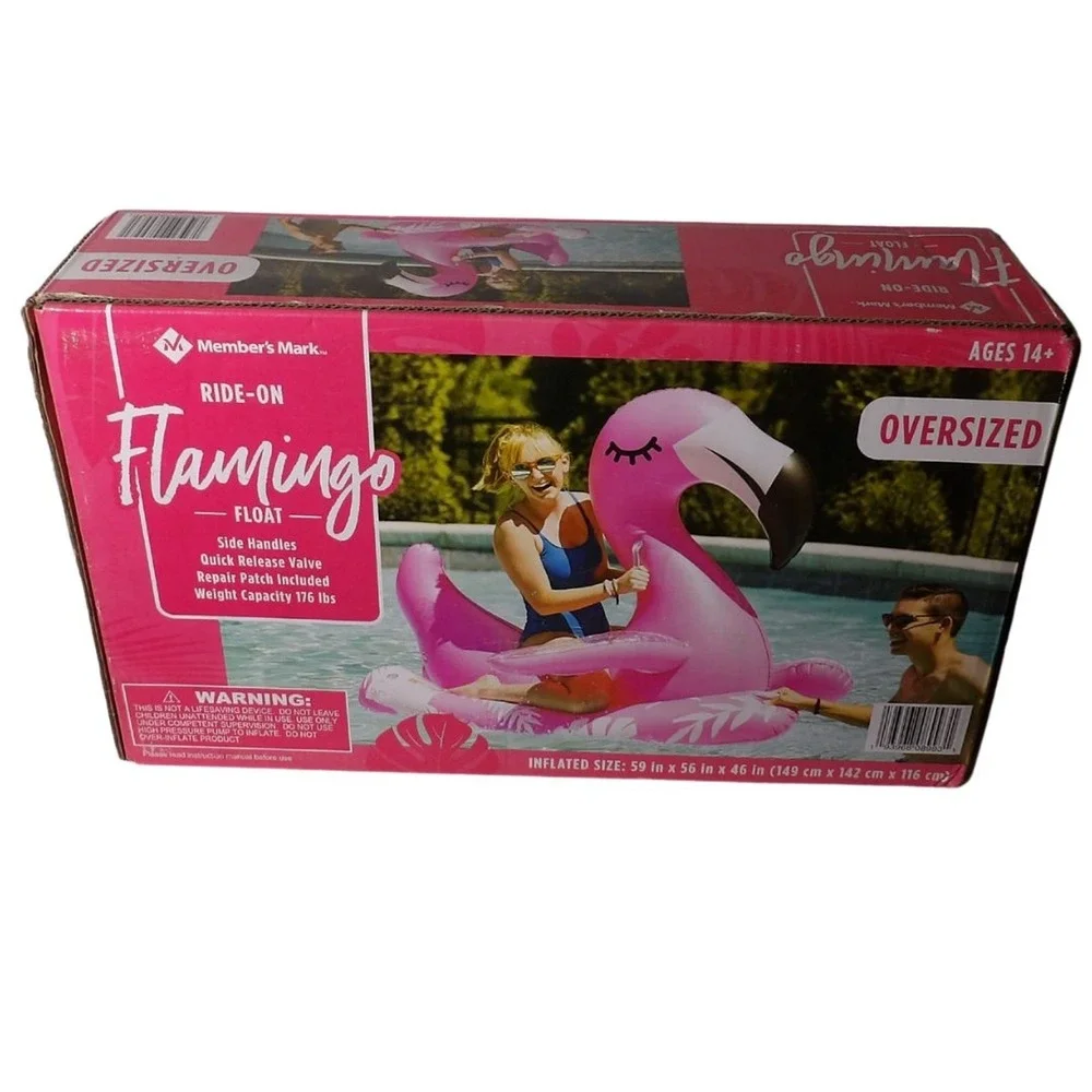 Member Mark Novelty Ride On Pool Float Flamingo